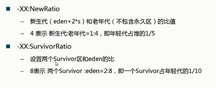NewRatio SurvivorRatio